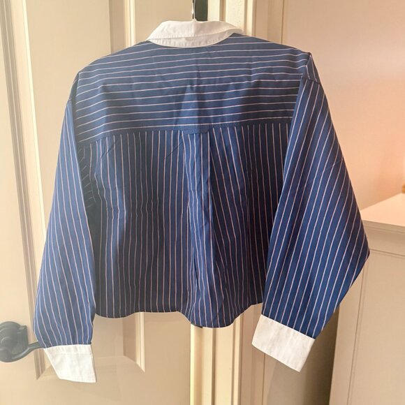 NWT J. Crew Étienne Cropped Button-up Shirt - Picture 6 of 7